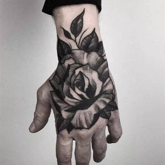 Long Lasting Flower Hand Tattoo Sticker Waterproof Temporary Tattoo