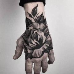 Long Lasting Flower Hand Tattoo Sticker Waterproof Temporary Tattoo