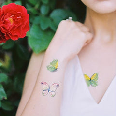Glitter Butterfly Tattoo Stickers for Face Eyes Fingers Nails