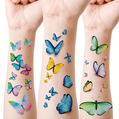 Glitter Butterfly Tattoo Stickers for Face Eyes Fingers Nails