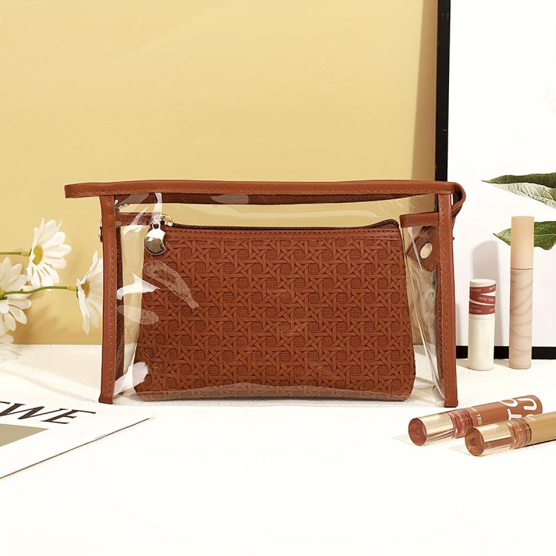 Clear Waterproof Makeup Bag Women Travel Toiletry Organizer