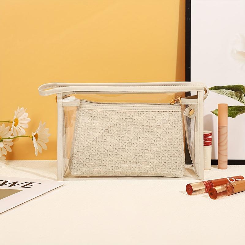 Clear Waterproof Makeup Bag Women Travel Toiletry Organizer