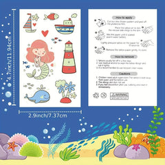 Mermaid Party Temporary Tattoos - Glow Mermaid Birthday Supplies