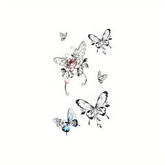 Waterproof Temporary Tattoo Small Line Flower Lovely Leaves Body Art