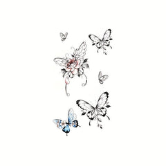 Waterproof Temporary Tattoo Small Line Flower Lovely Leaves Body Art