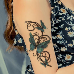 Small Flower Arm Body Tattoo Stickers x3 Sheets