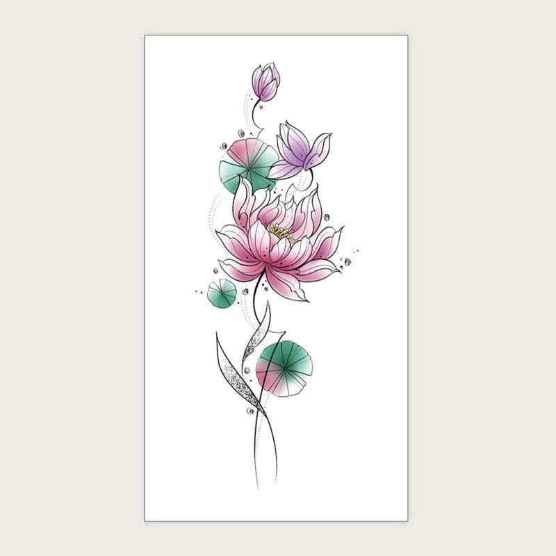 Small Flower Arm Body Tattoo Stickers x3 Sheets