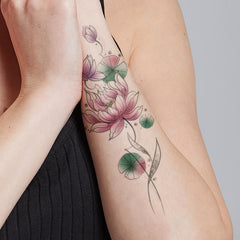 Small Flower Arm Body Tattoo Stickers x3 Sheets