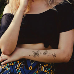 Ink Butterfly Temporary Tattoo Sticker Lasting 1-2 Weeks