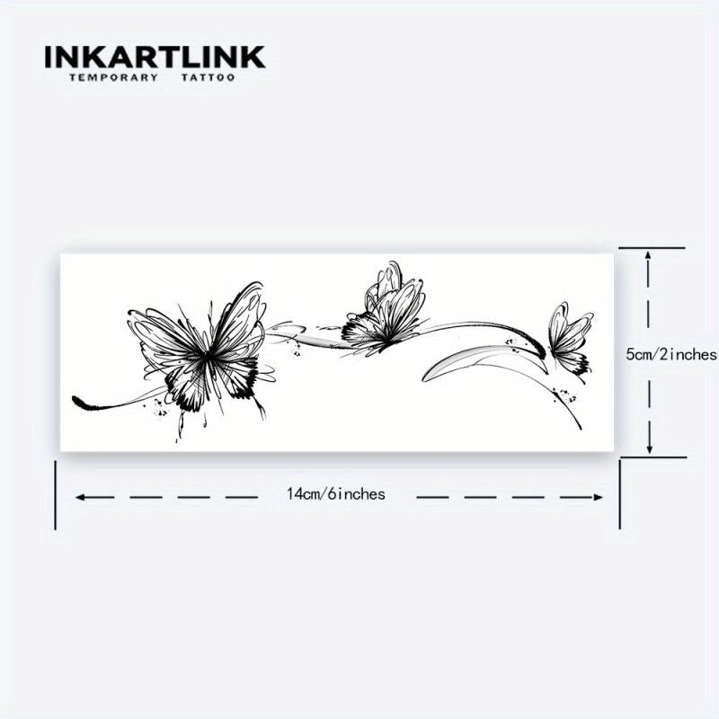 Ink Butterfly Temporary Tattoo Sticker Lasting 1-2 Weeks