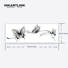 Ink Butterfly Temporary Tattoo Sticker Lasting 1-2 Weeks