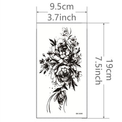 Waterproof Flower Tattoo Sticker - Durable Temporary Tattoo