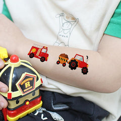 Boys Temporary Tattoos - Construction Vehicle Designs - 12 Sheets