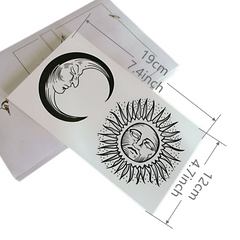 Moon Sun Hand Tattoo Sticker Waterproof Temporary Tattoo