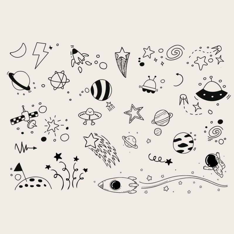 Small Pattern Tattoo Stickers for Ears Fingers Wrist Body Parts