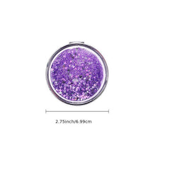Quicksand Double Sided Magnifying Mirror Compact for Makeup and Vanity