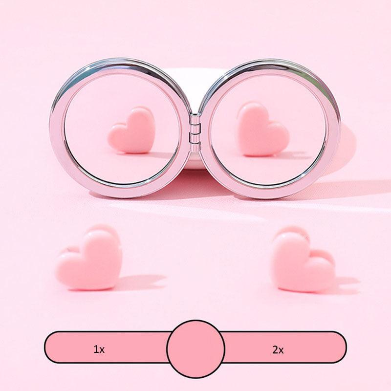 Quicksand Double Sided Magnifying Mirror Compact for Makeup and Vanity