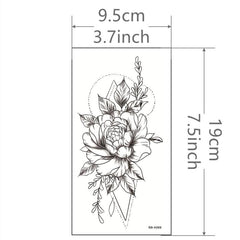 Waterproof Flower Tattoo Sticker Sheet