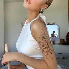 Waterproof Flower Tattoo Sticker Sheet
