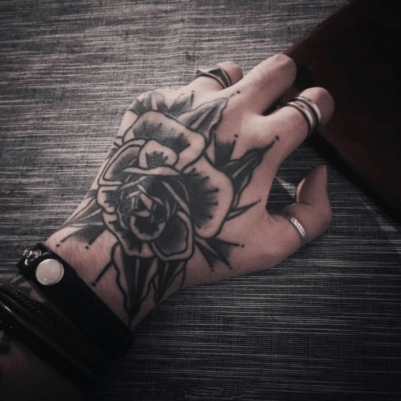 Long Lasting Blooming Flower Hand Tattoo Sticker