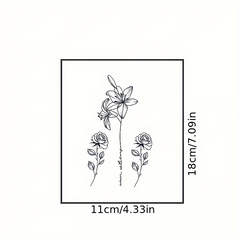 Sexy Flower and Plant Temporary Tattoos - 2 Weeks Lasting
