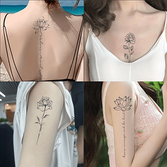 Sexy Flower and Plant Temporary Tattoos - 2 Weeks Lasting