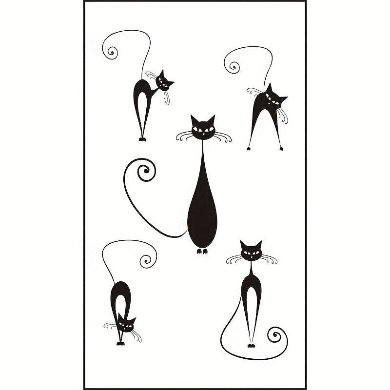 Gothic Cat Temporary Tattoo Stickers Sheet