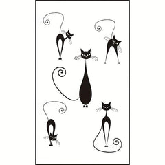 Gothic Cat Temporary Tattoo Stickers Sheet