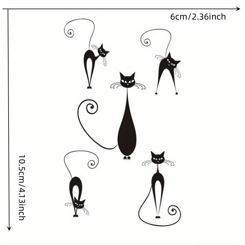 Gothic Cat Temporary Tattoo Stickers Sheet