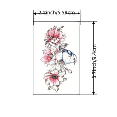 Waterproof Flower Tattoos for Women & Girls