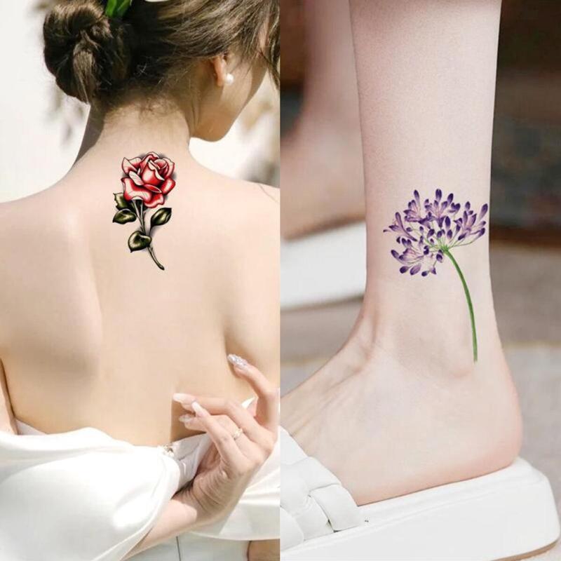 Waterproof Flower Tattoos for Women & Girls
