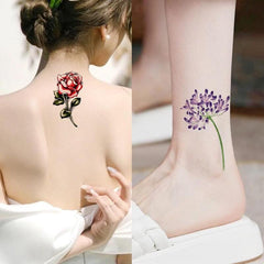 Waterproof Flower Tattoos for Women & Girls
