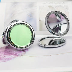 Crystal Foldable Makeup Compact Mirror Double Sides Bridesmaid Pocket Mirror