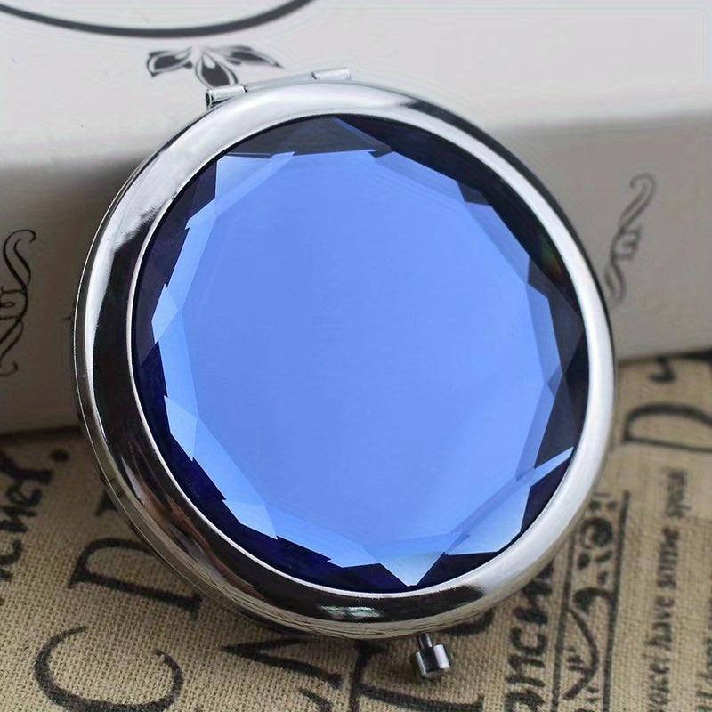Crystal Foldable Makeup Compact Mirror Double Sides Bridesmaid Pocket Mirror