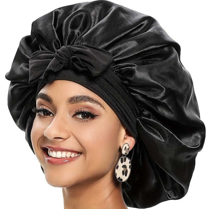 Silk Satin Bonnet Cap for Women - Hair Wrapping & Sleeping
