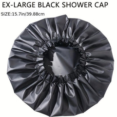 Waterproof Reusable Shower Cap with Satin Lining