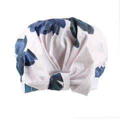 1pc Printed Shower Caps Waterproof Bath Caps Plastic Reusable Shower Caps