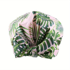 1pc Printed Shower Caps Waterproof Bath Caps Plastic Reusable Shower Caps