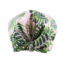 1pc Printed Shower Caps Waterproof Bath Caps Plastic Reusable Shower Caps