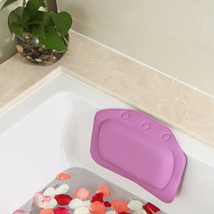 Waterproof Bath Pillow Head Neck Support for Tub Shower Soft Durable Material