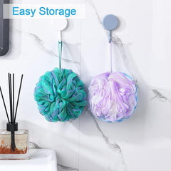 4 Pcs Exfoliating Shower Balls Bath Sponge Body Scrubber Set