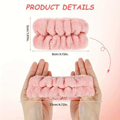Microfiber Wrist Spa Wash Bands for Face Washing - Soft and Gentle