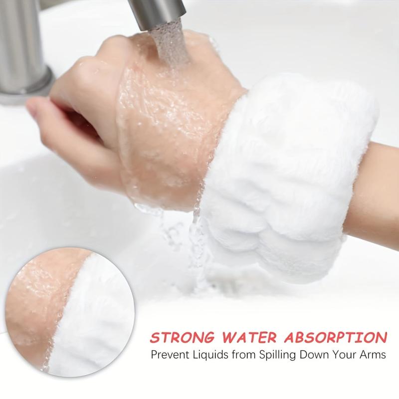 Microfiber Wrist Spa Wash Bands for Face Washing - Soft and Gentle