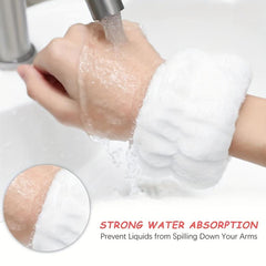Microfiber Wrist Spa Wash Bands for Face Washing - Soft and Gentle