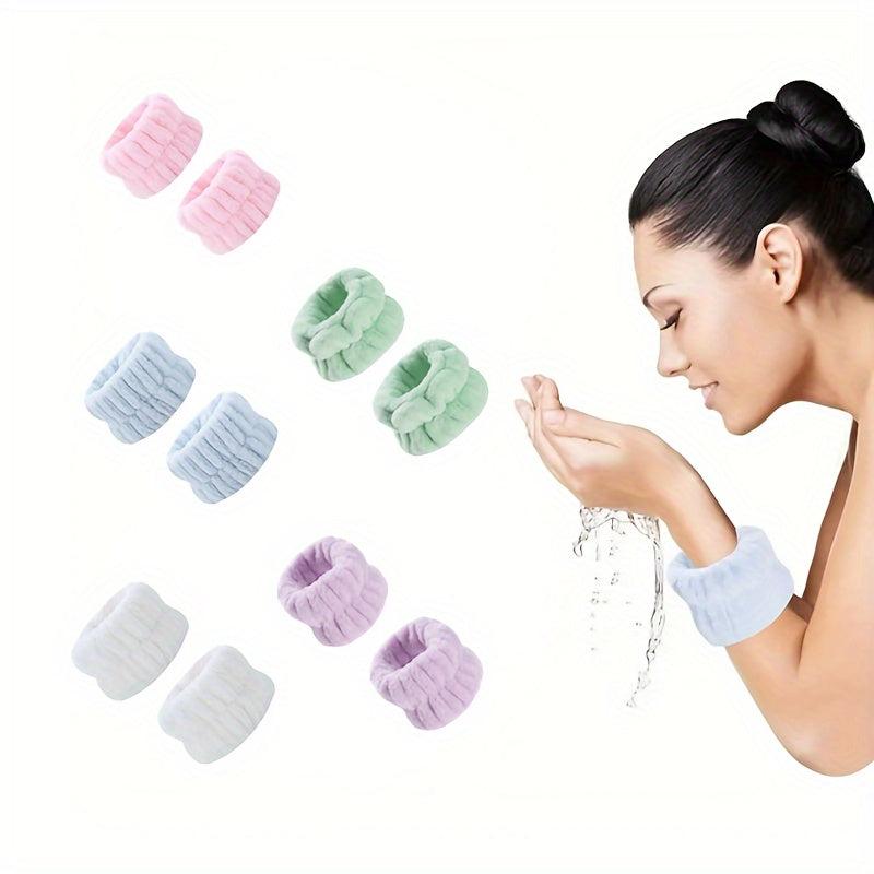 Microfiber Wrist Spa Wash Bands for Face Washing - Soft and Gentle