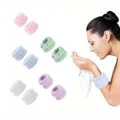 Microfiber Wrist Spa Wash Bands for Face Washing - Soft and Gentle