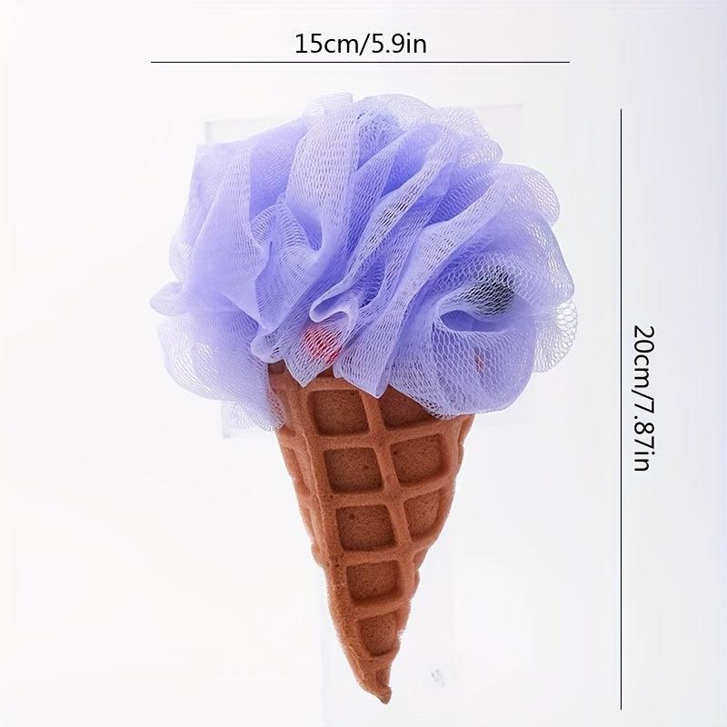 Ice Cream Bath Ball Loofah Exfoliating Sponge