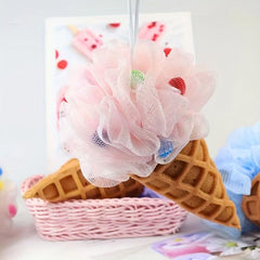 Ice Cream Bath Ball Loofah Exfoliating Sponge