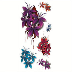 Waterproof 3D Butterfly and Flower Temporary Tattoos for Women and Girls