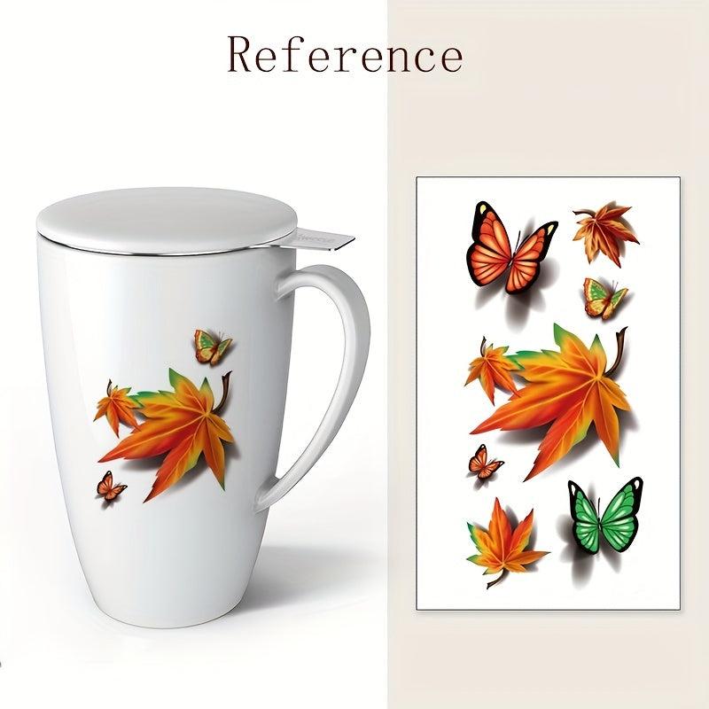 Waterproof 3D Butterfly and Flower Temporary Tattoos for Women and Girls